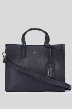 Cross-Body Bags|Tote Bags*Ashwood Leather Sogno di Pelle' Real Leather Tote Bag Navy