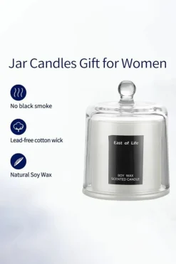 Candles & Diffusers|Candles*Living and Home Soy Wax Pear & Freesia Scented Jar Candle White