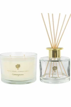 Candles & Diffusers|Candles*Nicola Spring Soy Wax Scented Candle & Reed Diffuser Set - 350g - Lemongrass Cream