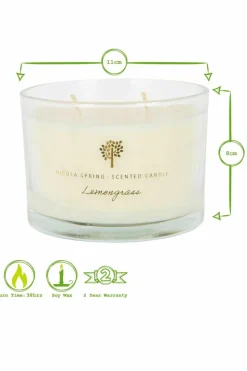Candles & Diffusers|Candles*Nicola Spring Soy Wax Scented Candle & Reed Diffuser Set - 350g - Lemongrass Cream