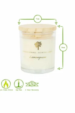 Candles & Diffusers|Candles*Nicola Spring Soy Wax Scented Candles - 130g - Lemongrass - Pack of 3 Cream