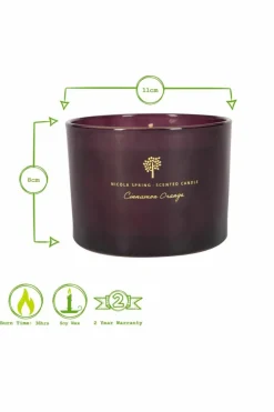 Candles & Diffusers|Candles*Nicola Spring Soy Wax Scented Candles 350g Cinnamon & Orange Pack of 3 Purple
