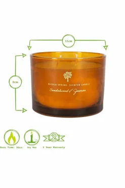 Candles & Diffusers|Candles*Nicola Spring Soy Wax Scented Candles 350g Sandalwood & Jasmine Pack of 3 Orange