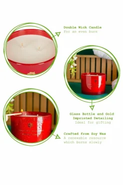 Candles & Diffusers|Candles*Nicola Spring Soy Wax Scented Candles 350g Wild Fig & Cassis Pack of 3 Red