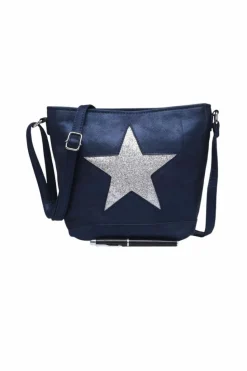 Cross-Body Bags|Handbags*Kitise Sparkling Star Design Small Faux Suede Shoulder / Crossbody bag Navy