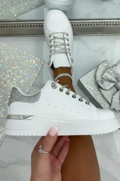 Trainers*Love Lemonade Sparkly Glitter Brilliance Trainers Silver