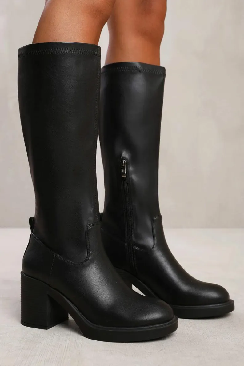 All Boots|Boots*Where's That From Spruce' Knee High Boot With Side Zip Black