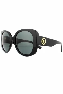 Sunglasses*Versace Square Dark Grey Sunglasses Black