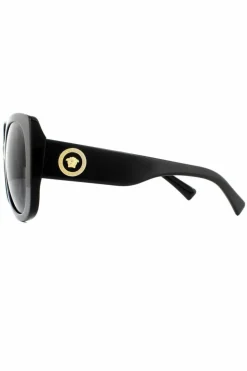Sunglasses*Versace Square Dark Grey Sunglasses Black