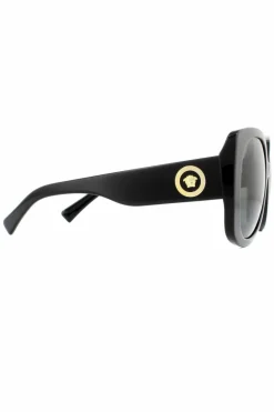 Sunglasses*Versace Square Dark Grey Sunglasses Black