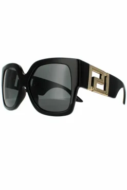 Sunglasses*Versace Square Dark Grey Sunglasses Black