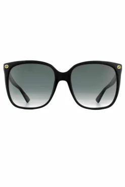 Sunglasses*Gucci Square Grey Gradient Sunglasses Black