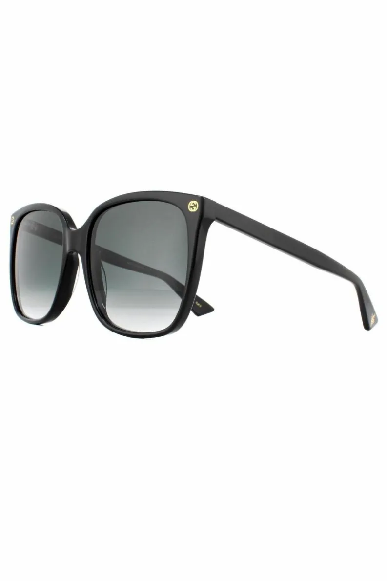 Sunglasses*Gucci Square Grey Gradient Sunglasses Black
