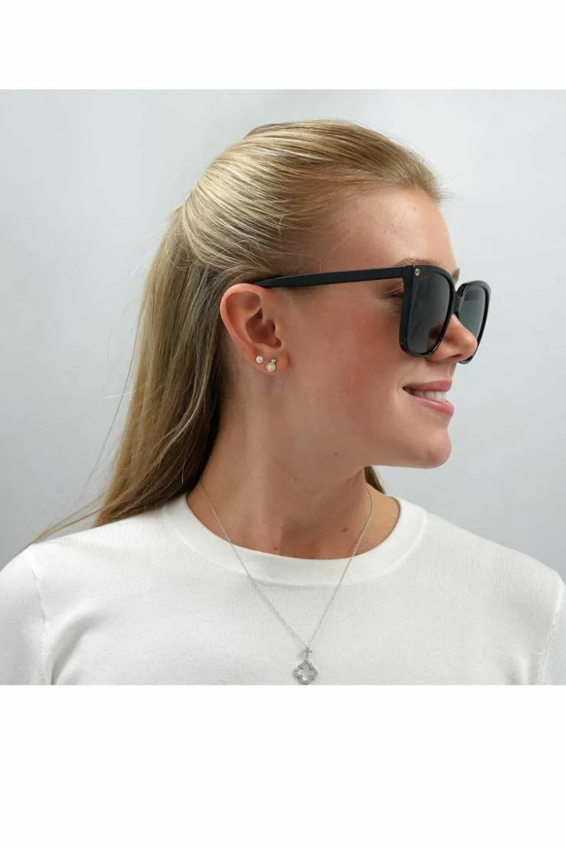 Sunglasses*Gucci Square Grey Gradient Sunglasses Black