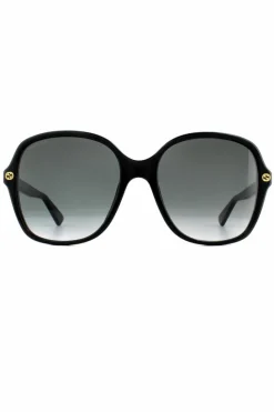 Sunglasses*Gucci Square Grey Gradient Sunglasses Black