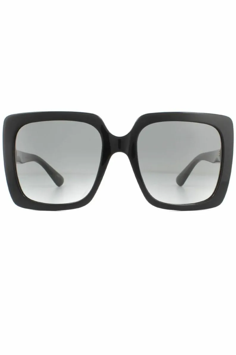 Sunglasses*Gucci Square Grey Gradient Sunglasses Black