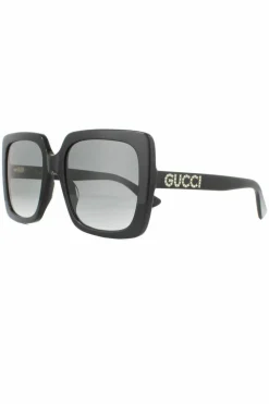 Sunglasses*Gucci Square Grey Gradient Sunglasses Black