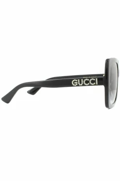 Sunglasses*Gucci Square Grey Gradient Sunglasses Black