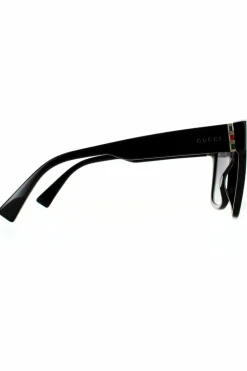 Sunglasses*Gucci Square Grey Gradient Sunglasses Black