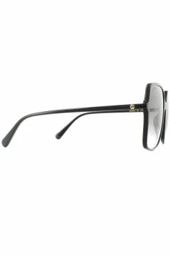 Sunglasses*Gucci Square Grey Gradient Sunglasses Black