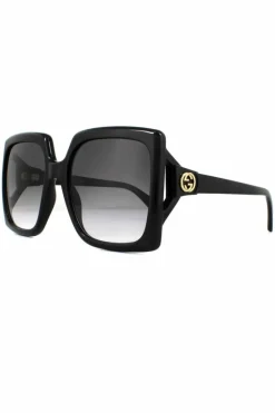 Sunglasses*Gucci Square Grey Gradient Sunglasses Black