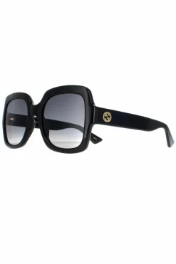 Sunglasses*Gucci Square Grey Gradient Polarized GG1337S Black