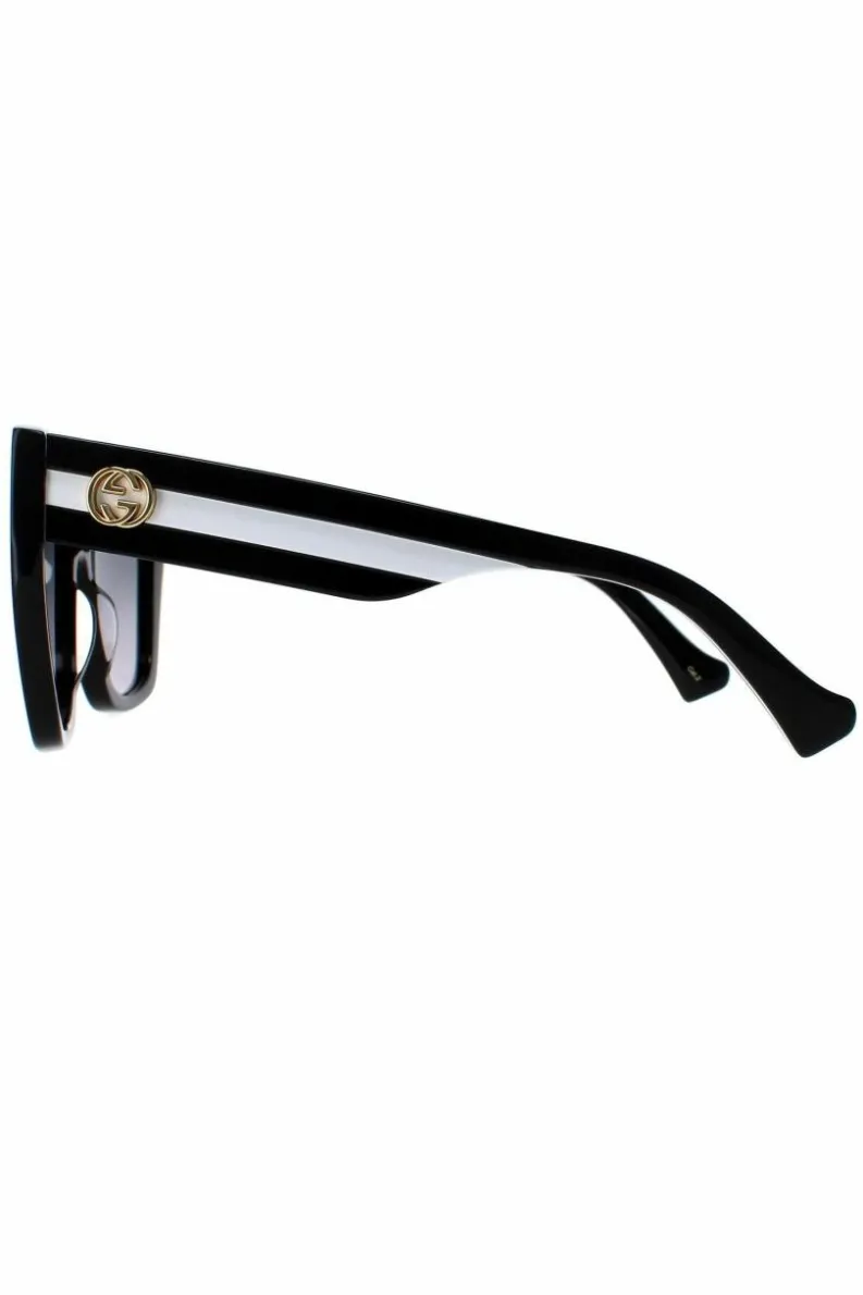 Sunglasses*Gucci Square Grey Gradient GG1300S Black