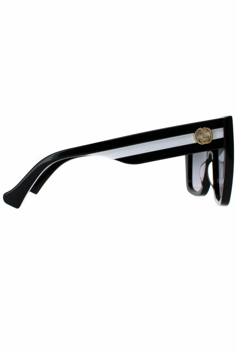 Sunglasses*Gucci Square Grey Gradient GG1300S Black
