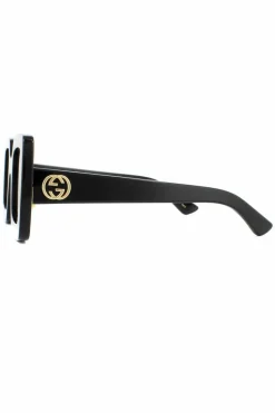 Sunglasses*Gucci Square Grey Sunglasses Black