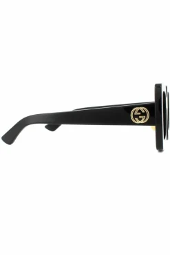 Sunglasses*Gucci Square Grey Sunglasses Black