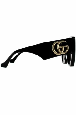 Sunglasses*Gucci Square Grey Sunglasses Black
