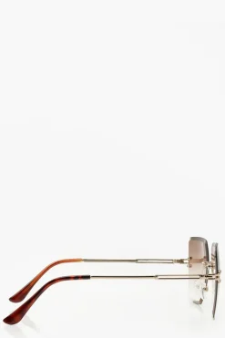 Sunglasses*boohoo Square Lens Oversized Sunglasses brown