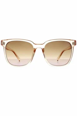 Sunglasses*CALVIN KLEIN Square Crystal Beige Brown Brown Gradient CK20519S Clear