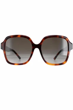 Sunglasses*Jimmy Choo Square Dark Havana Gradient Rella/G/S Brown