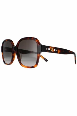 Sunglasses*Jimmy Choo Square Dark Havana Gradient Rella/G/S Brown
