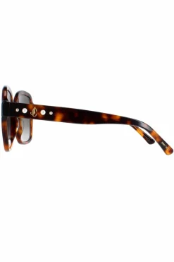 Sunglasses*Jimmy Choo Square Dark Havana Gradient Rella/G/S Brown
