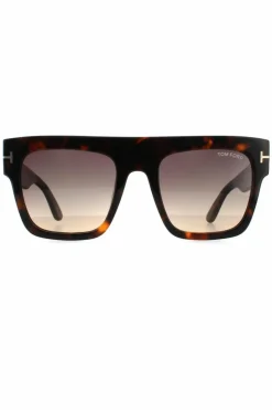 Sunglasses*Tom Ford Square Dark Havana Smoke Gradient Brown
