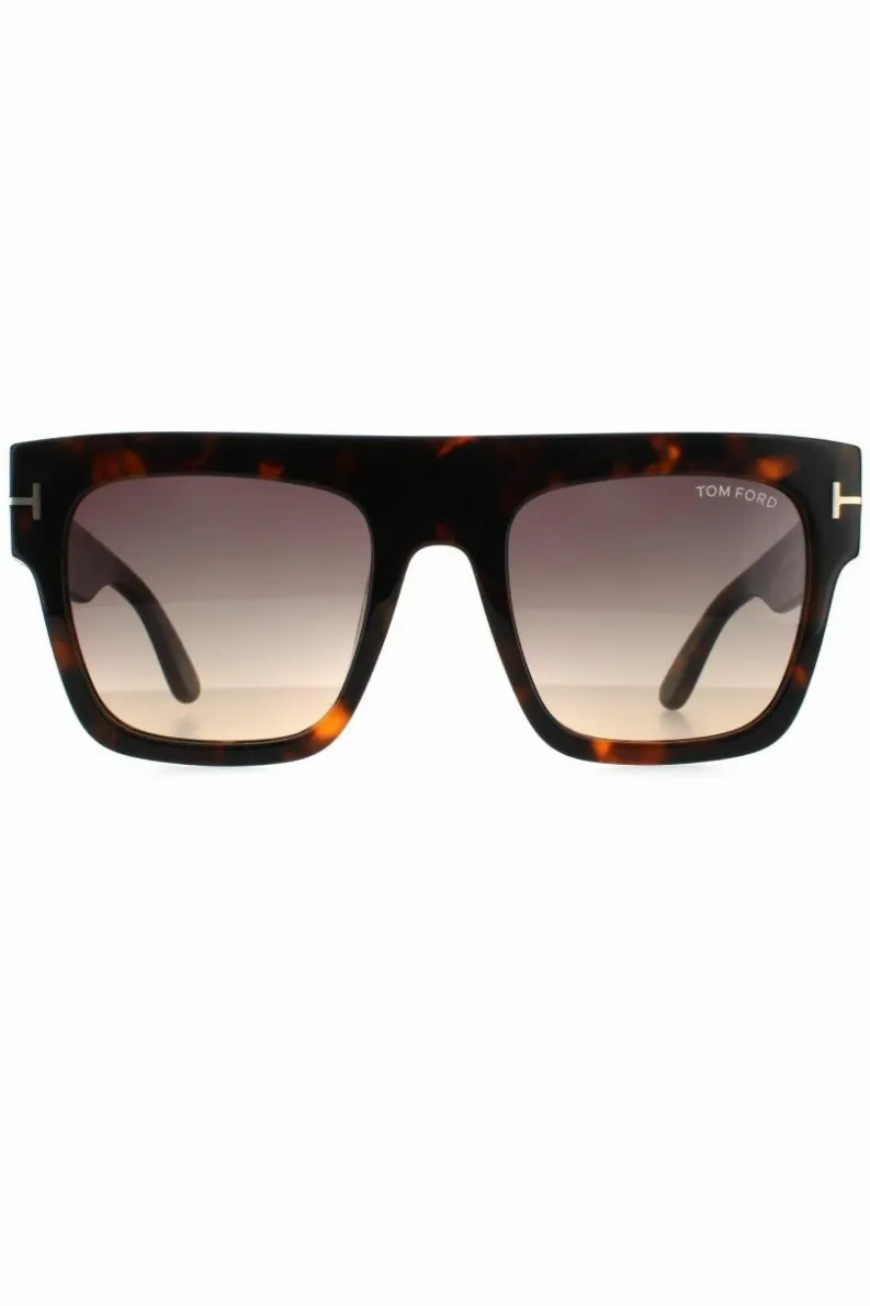 Sunglasses*Tom Ford Square Dark Havana Smoke Gradient Brown