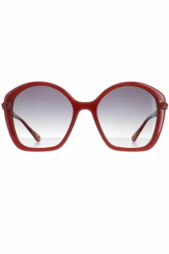 Sunglasses*Chloe Square Dark Grey Gradient CH0003S Orange