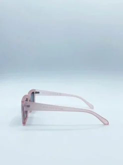 Sunglasses*SVNX Square Frame Sunglasses in Matte with Black Lenses Pink