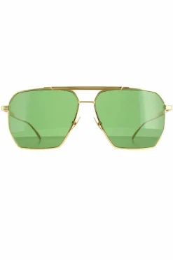 Sunglasses*Bottega Veneta Square Green BV1012S Gold