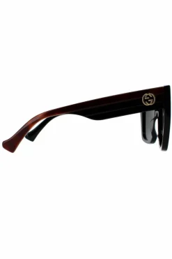 Sunglasses*Gucci Square Havana Grey GG1300S Black