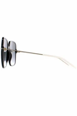 Sunglasses*Gucci Square Shiny and Gold Grey Gradient GG1267S Black