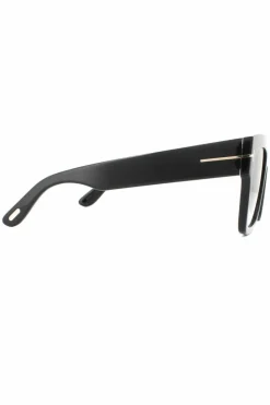 Sunglasses*Tom Ford Square Shiny Grey Smoke Gradient Sunglasses Black