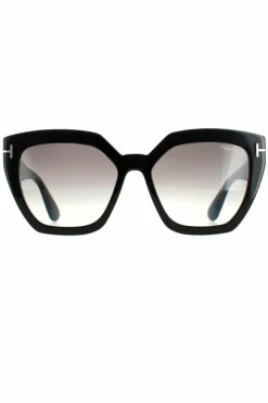Sunglasses*Tom Ford Square Shiny Smoke Gradient FT0939 Phoebe Black