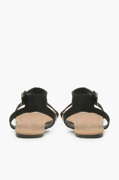 Flats|Sandals*boohoo Square Toe 2 Parts Basic Sandals black