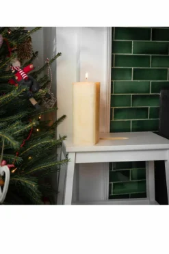 Candles & Diffusers|Candles*Nicola Spring Square Vanilla Pillar Candles - 110 Hours - Cream - Pack of 6 Beige