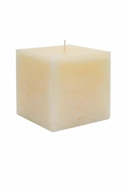 Candles & Diffusers|Candles*Nicola Spring Square Vanilla Pillar Candle - 120 Hours - Cream Beige