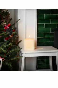 Candles & Diffusers|Candles*Nicola Spring Square Vanilla Pillar Candle - 120 Hours - Cream Beige