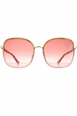 Sunglasses*Chloe Square to Pink Crystal Fade and Gold Pink Gradient CH0031S Franky Yellow